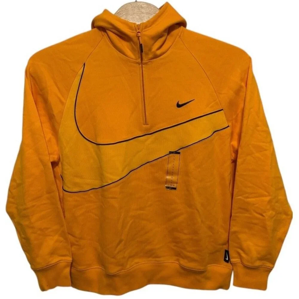Nike Club Fleece Logo Graphic Pullover Hoodie Sweatshirt Men Large New with Tags